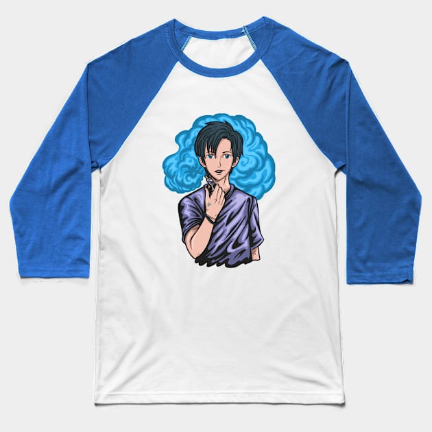 Blue Vapes Baseball T-Shirt by Yorozuya